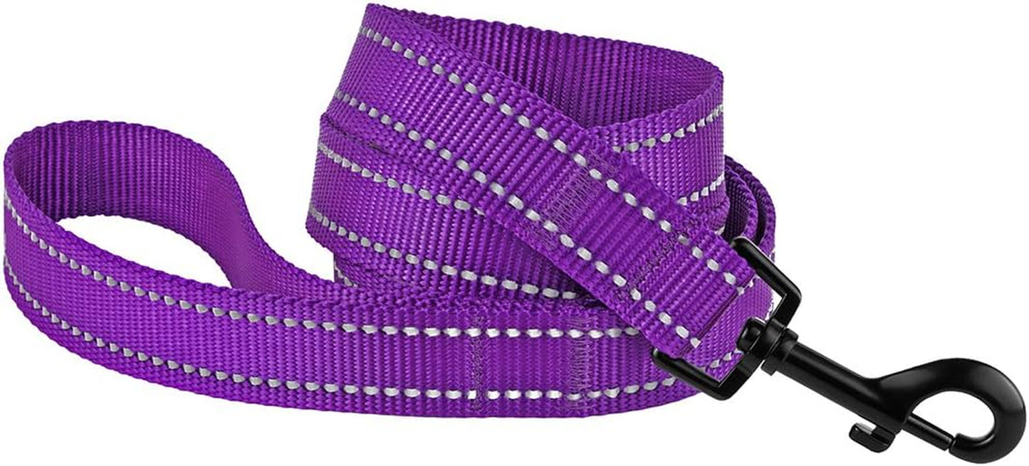 Dog Leash Durable Pet Leash for Walking Training Running for Dogs (Reflective, Purple, L)